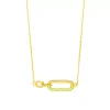 Halskette NEON TWIST, 18 Karat Gelbgold, Grün-LEAF Discount
