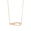 Halskette NEON TWIST, 18 Karat Rosegold, Weiß-LEAF Hot