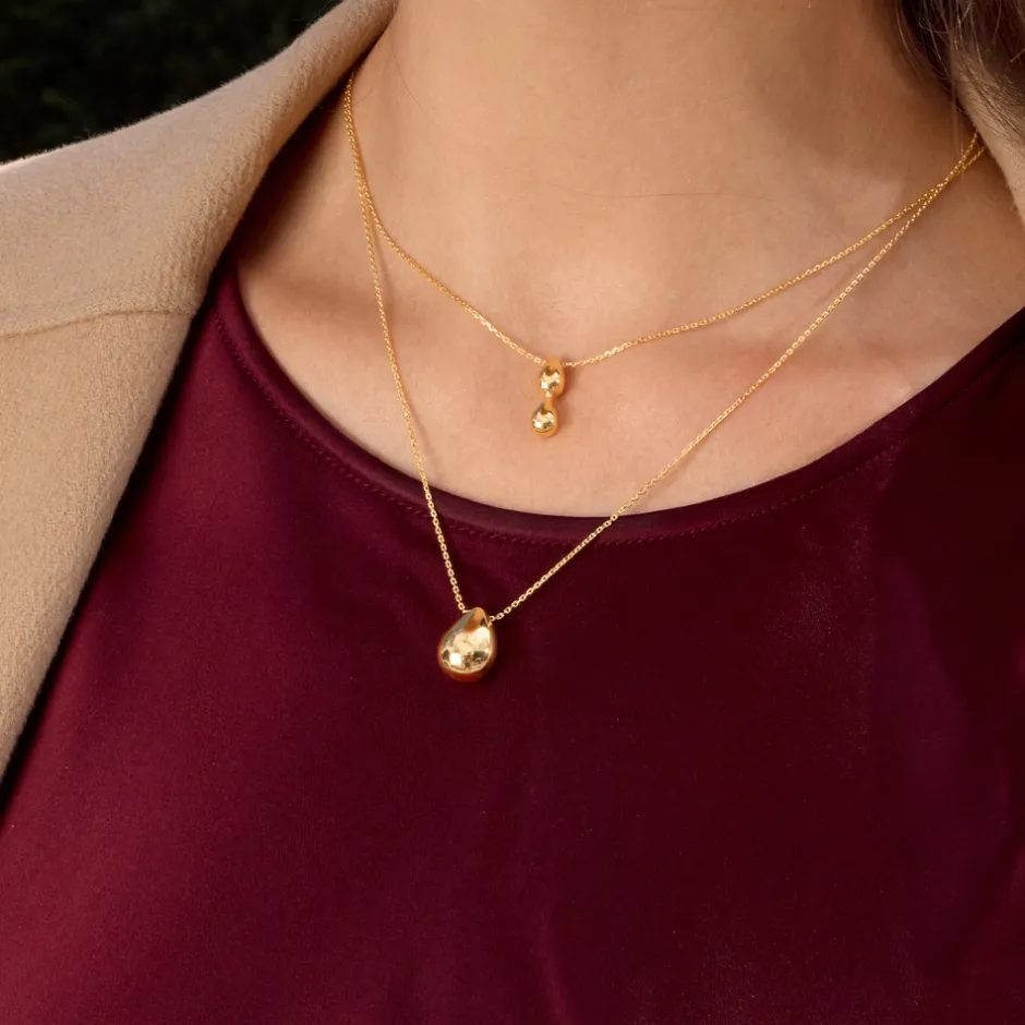 halskette_one_drop__karat_2-1.webp Halskette One Drop, 18 Karat Rosegold vergoldet-LEAF Hot