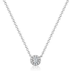 Halskette Pavé II mit Diamanten, 18 Karat Weißgold-LEAF Outlet