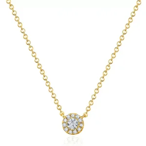 Halskette Pavé II mit Diamanten, 18 Karat Gelbgold-LEAF Hot
