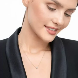 Halskette Pavé II mit Diamanten, 18 Karat Gelbgold-LEAF Hot