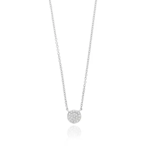 Halskette Pavé mit Diamanten, 18 Karat Weißgold-LEAF Best