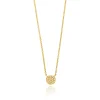 Halskette Pavé mit Diamanten, 18 Karat Gelbgold-LEAF Discount