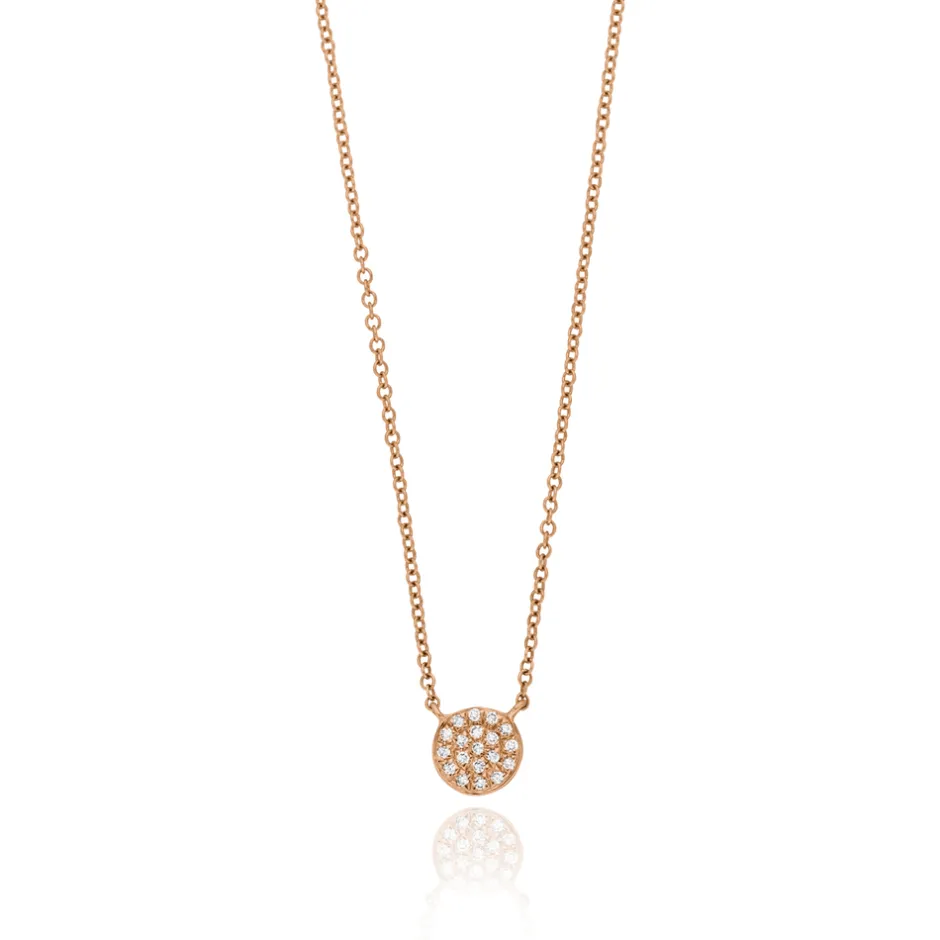 halskette_pav_mit_diamant_0-2.webp Halskette Pavé mit Diamanten, 18 Karat Rosegold-LEAF Sale