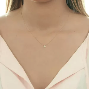 Halskette Pavé mit Diamanten, 18 Karat Rosegold-LEAF Sale