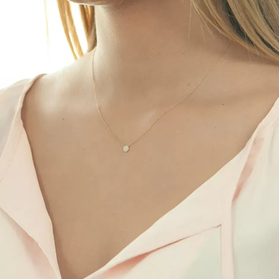 halskette_pav_mit_diamant_2-2.webp Halskette Pavé mit Diamanten, 18 Karat Rosegold-LEAF Sale