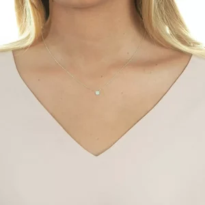 Halskette Pavé mit Diamanten, 18 Karat Weißgold-LEAF Best