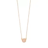 Halskette Pavé mit Zirkonia, 18 Karat Rosegold vergoldet-LEAF Outlet