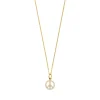 Halskette Peace mit Zirkonia, 18 Karat Gelbgold vergoldet-LEAF Clearance