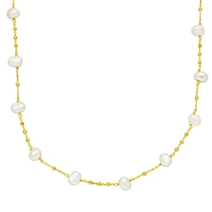 Halskette Perle, 18 Karat Gelbgold-LEAF Sale