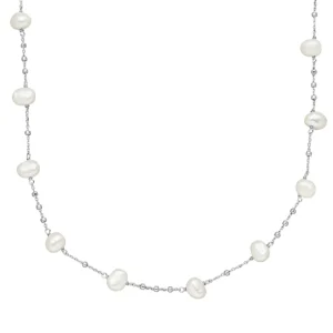 Halskette Perle, 925 Sterlingsilber-LEAF New