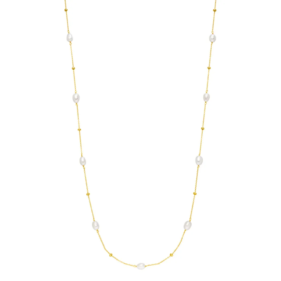 halskette_perlen_basic__k_1.webp Halskette Perlen Basic, 18 Karat Gelbgold vergoldet-LEAF Outlet