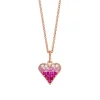 Halskette Pink Valentine, 18 Karat Rosegold vergoldet-LEAF New