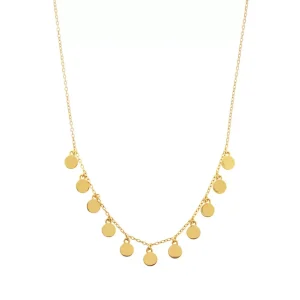 Halskette Platelet, 18 Karat Gelbgold vergoldet-LEAF Outlet