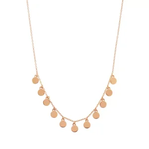 Halskette Platelet, 18 Karat Rosegold vergoldet-LEAF Discount