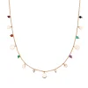 Halskette Platelet Mix, 18 Karat Rosegold vergoldet-LEAF Fashion