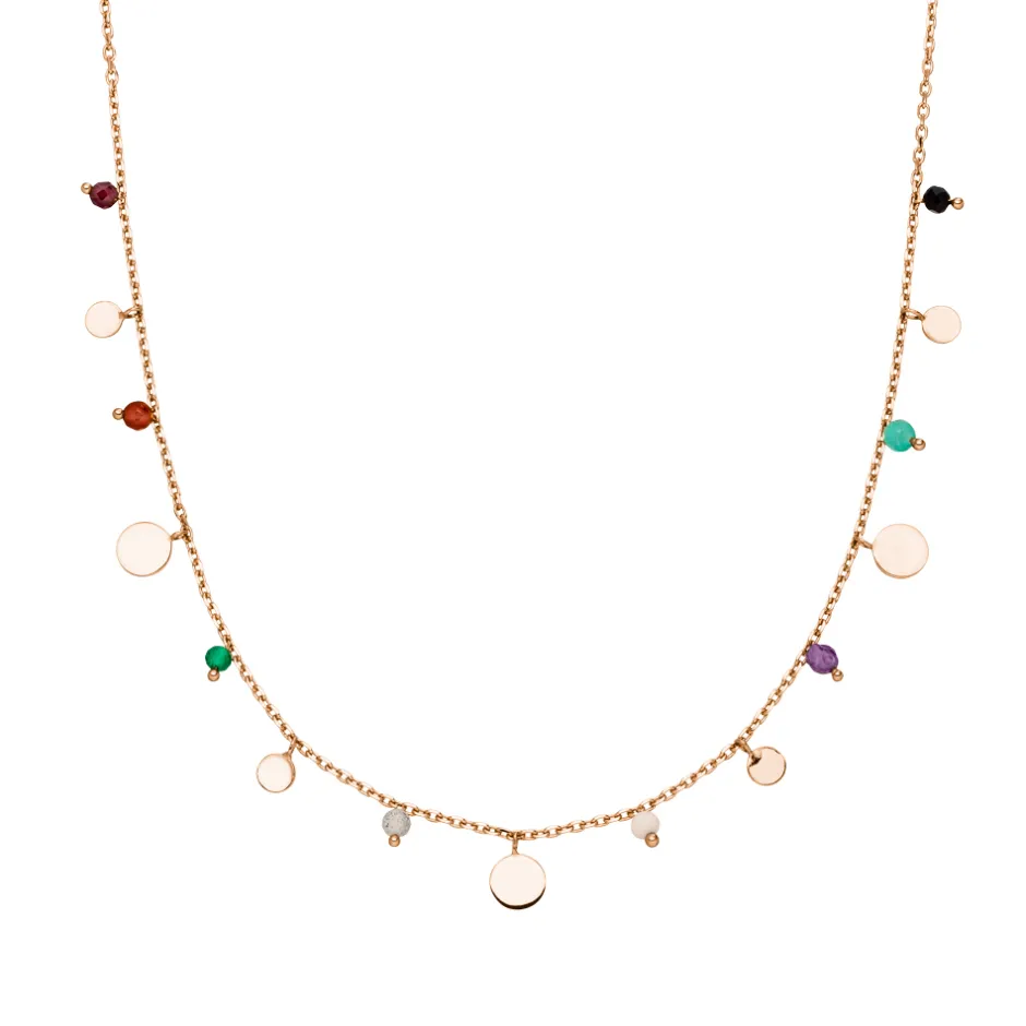 halskette_platelet_mix__k_0-1.webp Halskette Platelet Mix, 18 Karat Rosegold vergoldet-LEAF Fashion