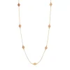 Halskette Plättchen, kurz, 18 Karat Rosegold vergoldet-LEAF New