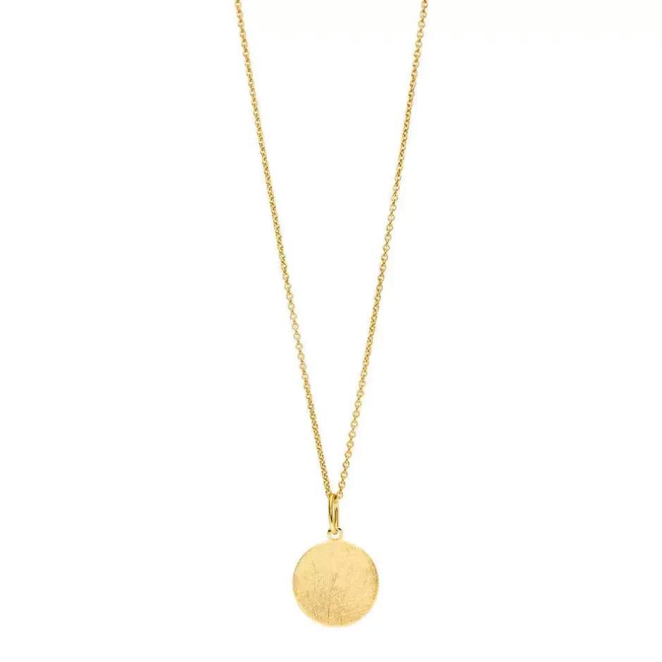 halskette_plttchen_mm_cm__0-1.webp Halskette Plättchen 14mm, 50cm lang, 18 Karat Gelbgold vergoldet-LEAF Sale