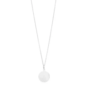 Halskette Plättchen 14mm, 50cm lang, 925 Sterlingsilber-LEAF New