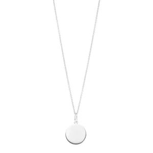 Halskette Plättchen 14mm, 50cm lang, 925 Sterlingsilber-LEAF New