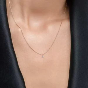 Halskette PURE Diamant, 18 Karat Rosegold-LEAF New