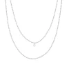 Halskette PURE Double, Diamant, 14 Karat Weißgold-LEAF Clearance