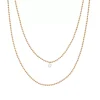 Halskette PURE Double, Diamant, 14 Karat Rosegold-LEAF Sale