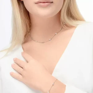 Halskette Pure mit Süßwasserzuchtperlen, 925 Sterlingsilber-LEAF Fashion