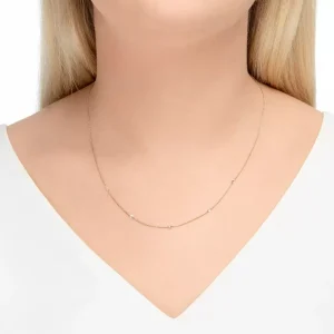 Halskette PURE Quintruple Diamant, 18 Karat Rosegold-LEAF Discount