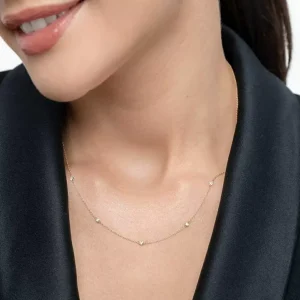 Halskette PURE Quintruple Diamant, 18 Karat Gelbgold-LEAF Best