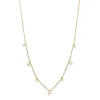 Halskette Rain Drop, 18 Karat Gelbgold vergoldet, Perle-LEAF Discount