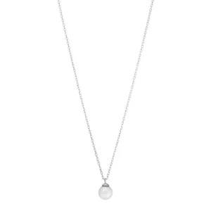 Halskette Rain Drop, Perle, 925 Sterlingsilber-LEAF Fashion