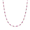 Halskette Rubin, 925 Sterlingsilber-LEAF New