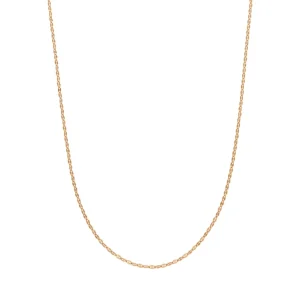 Halskette Shiny Twist, 14 Karat Rosegold-LEAF Fashion