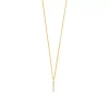 Halskette Small Bar, Diamant, 14 Karat Gelbgold-LEAF Fashion
