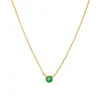 Halskette Smaragd, 14 Karat Gelbgold-LEAF Online