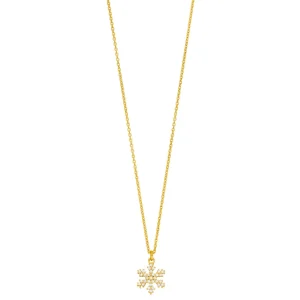 Halskette Snowflake, 18 Karat Gelbgold vergoldet-LEAF Clearance