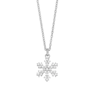 Halskette Snowflake, 925 Sterlingsilber-LEAF New