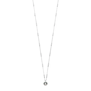 Halskette Solitär, Labradorit, 925 Sterlingsilber-LEAF Online