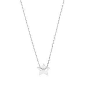 Halskette Star, 14 Karat Weißgold-LEAF Fashion
