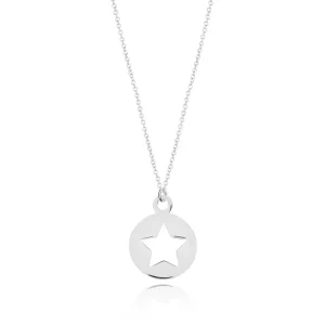Halskette Star, 14 Karat Weißgold-LEAF Fashion