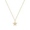 Halskette Stern mit Diamanten, 18 Karat Gelbgold-LEAF Best