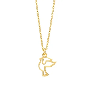 Halskette TAUBE, 18 Karat Gelbgold vergoldet-LEAF Clearance