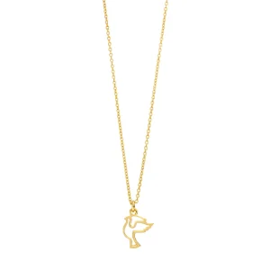 Halskette TAUBE, 18 Karat Gelbgold vergoldet-LEAF Clearance