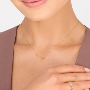 Halskette TINY LOVE, 18 Karat Gelbgold vergoldet-LEAF Discount