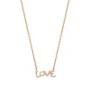 Halskette TINY LOVE mit Diamanten, 14 Karat Rosegold-LEAF Fashion