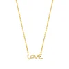 Halskette TINY LOVE mit Diamanten, 14 Karat Gelbgold-LEAF Fashion