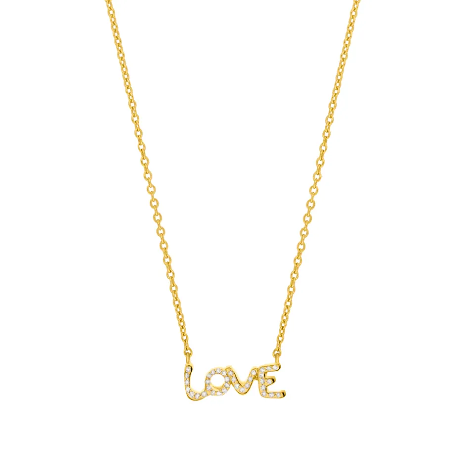 halskette_tiny_love_mit_d_0.webp Halskette TINY LOVE mit Diamanten, 14 Karat Gelbgold-LEAF Fashion